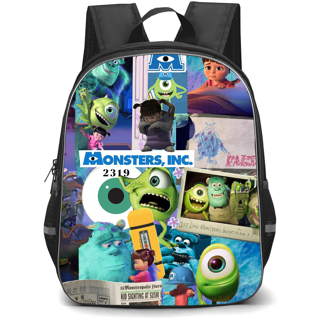 Monster INC Mike Wazowski Backpack StudentPack - Monster INC Selfie Collage