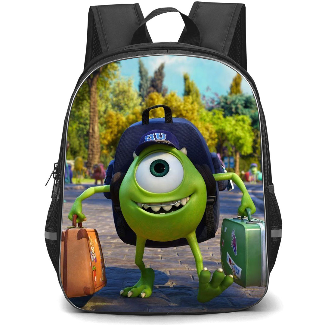 Monster University Mike Wazowski Backpack StudentPack - Mike Wazowski Holding Baggage