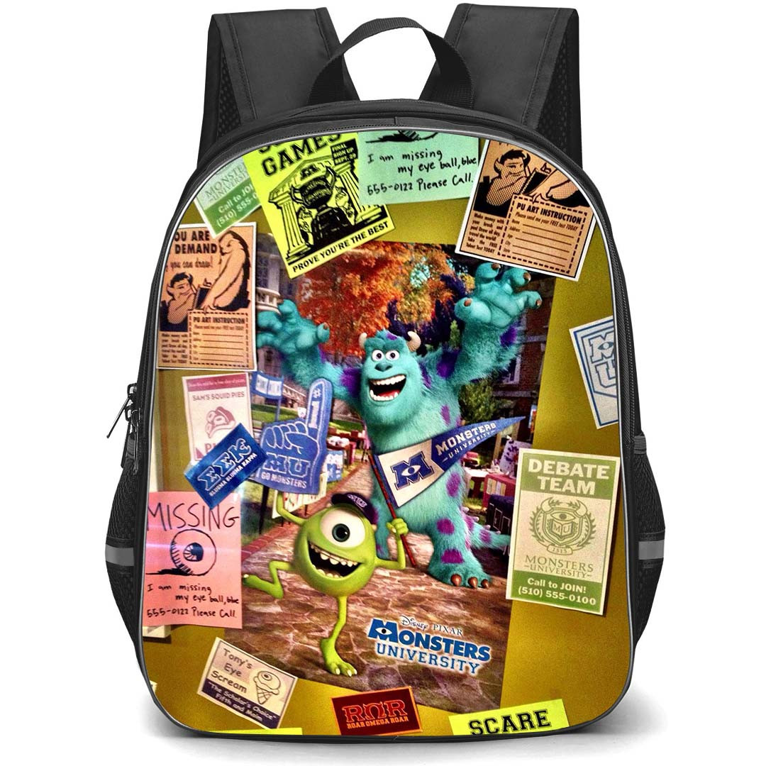 Monster University Backpack StudentPack - Photo Collage On The Wall