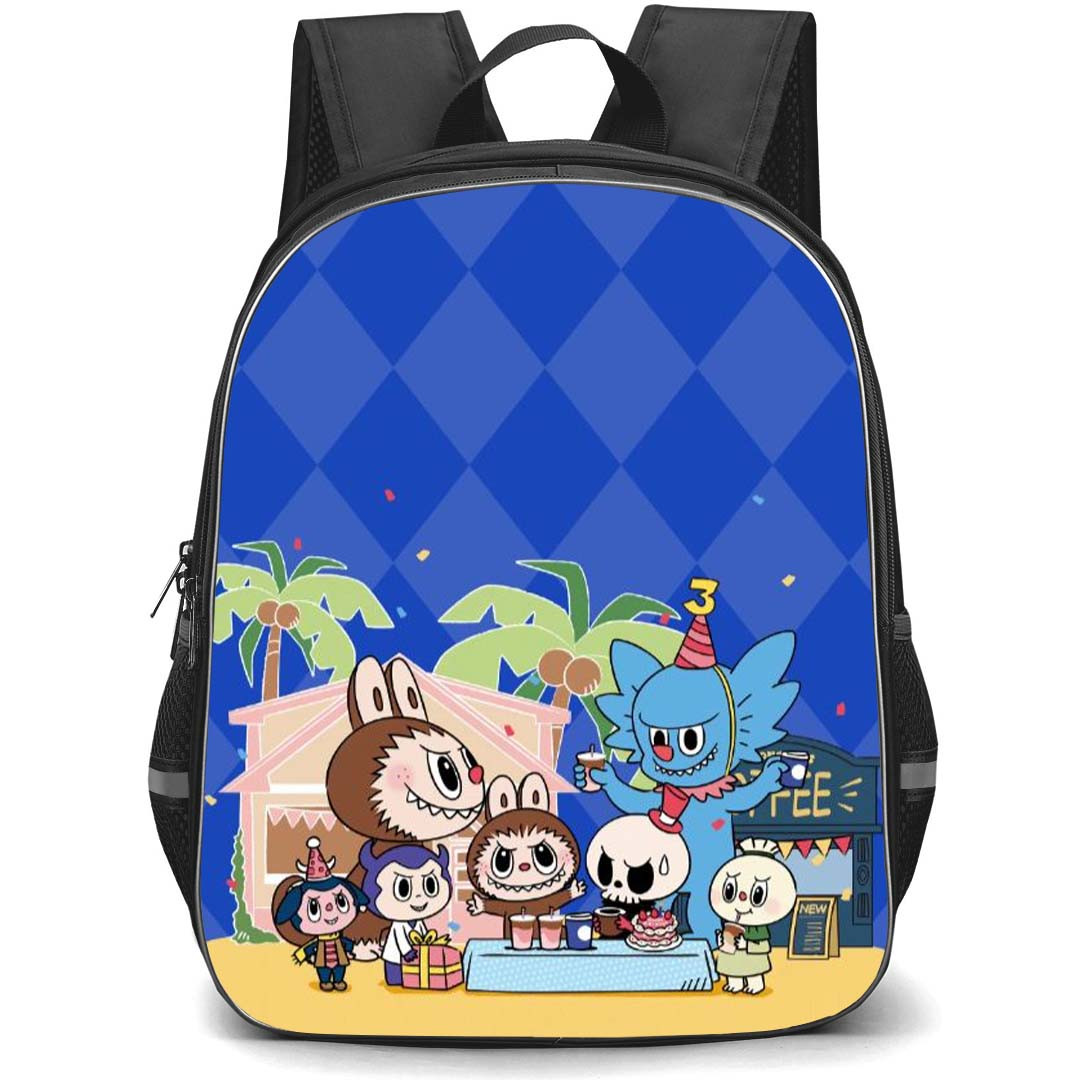 The Monsters Labubu Pop Mart Backpack StudentPack - The Monsters Labubu Birthday Party Cartoon Art Poster