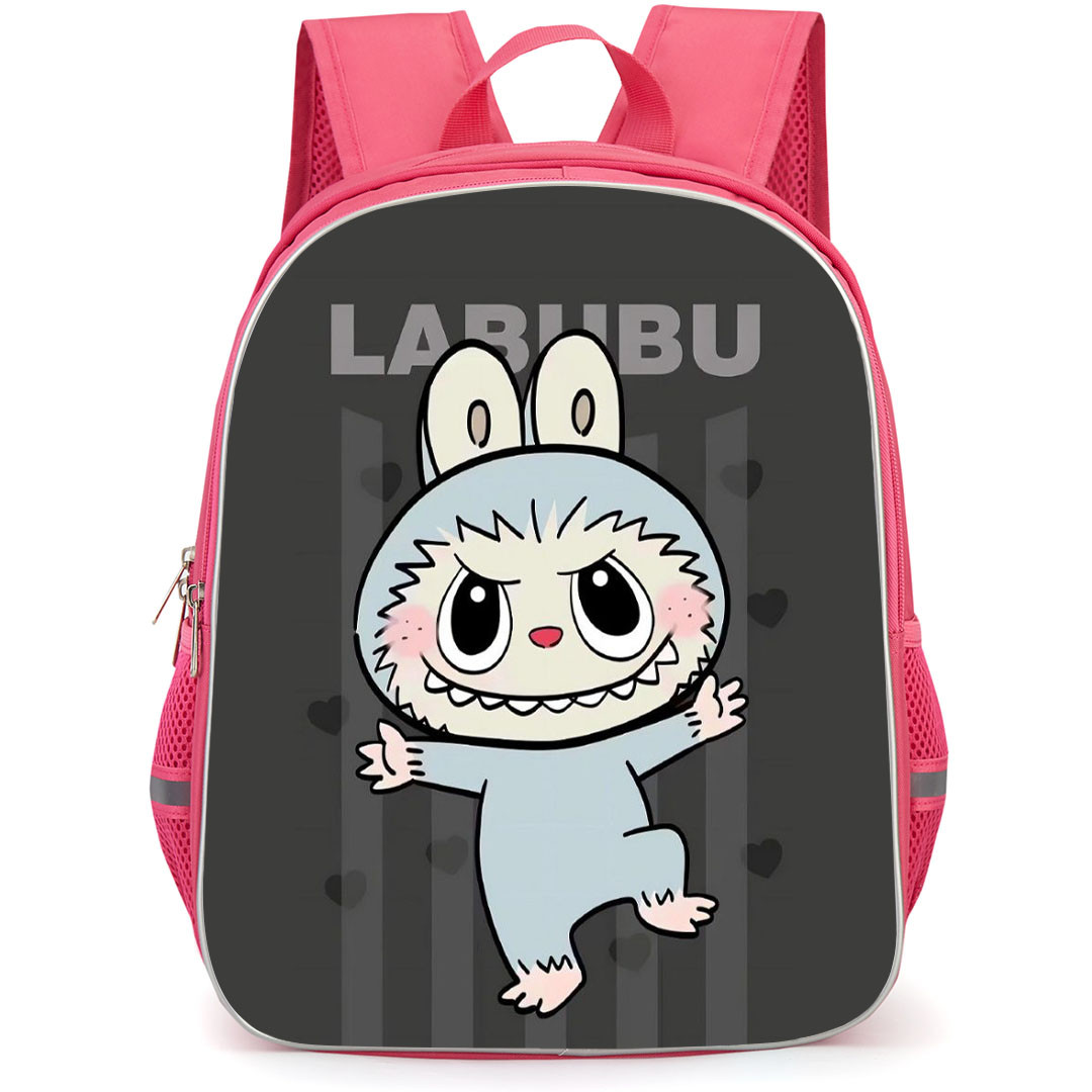The Monsters Labubu Pop Mart Backpack StudentPack - The Monsters Labubu Dancing On Dark Background