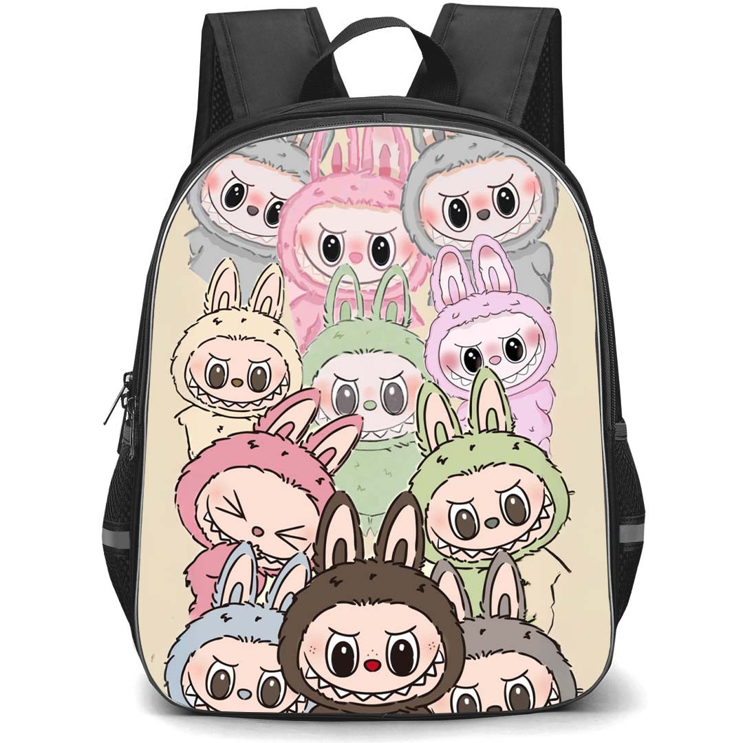 The Monsters Labubu Pop Mart Backpack StudentPack - The Monsters Labubu Drawing Collage Poster