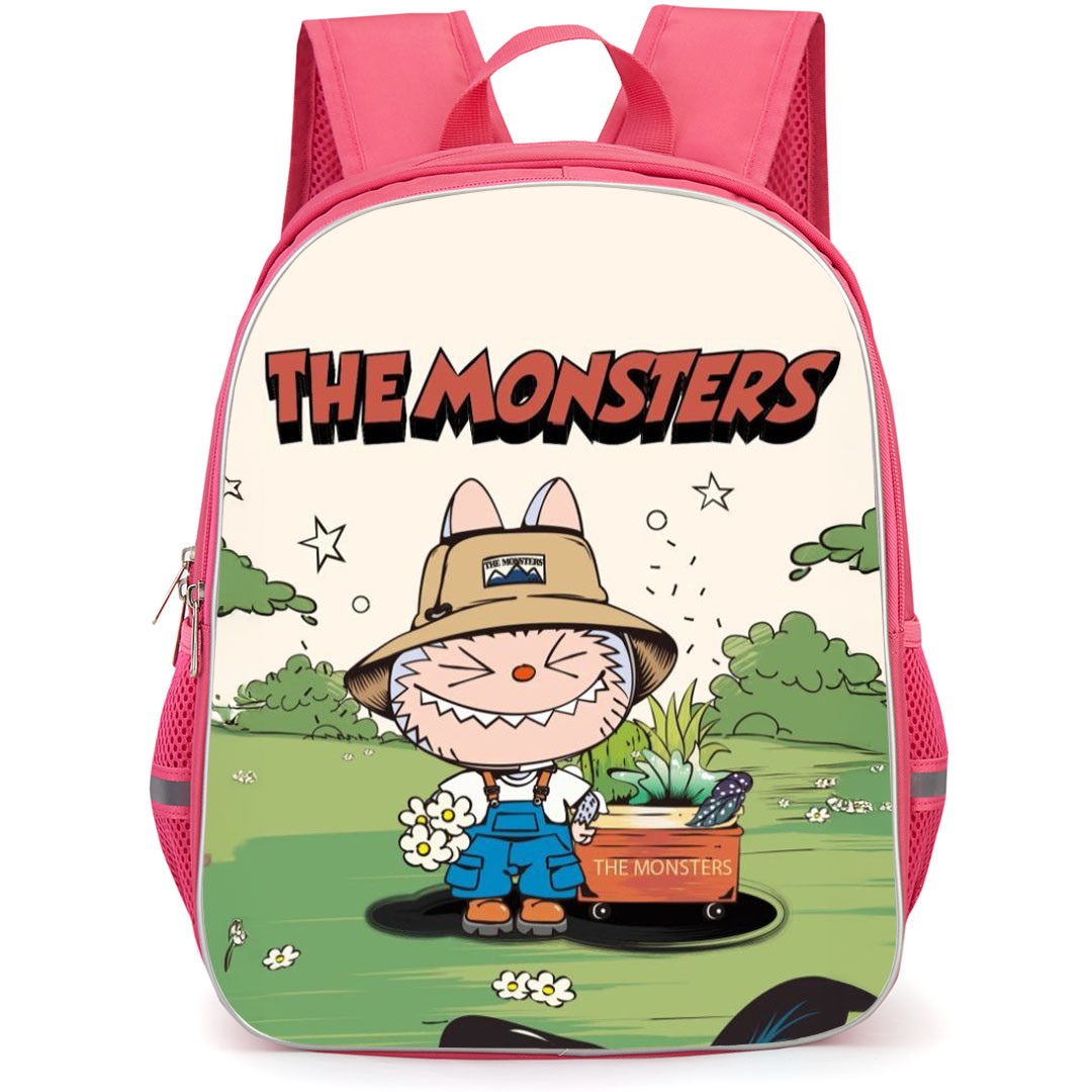 The Monsters Labubu Pop Mart Backpack StudentPack - The Monsters Labubu Farmer Cartoon Art Poster