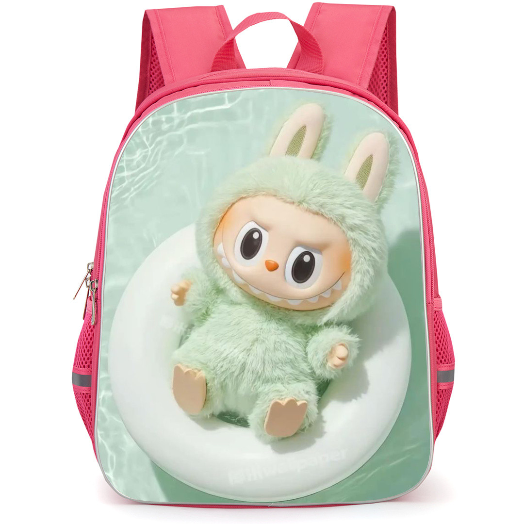 The Monsters Labubu Backpack School Bag StudentPack - Green Floating Portrait