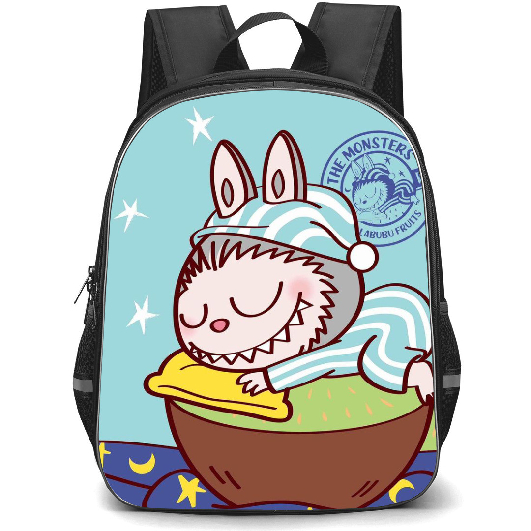The Monsters Labubu Pop Mart Backpack StudentPack - Labubu Sleeping in Pajamas