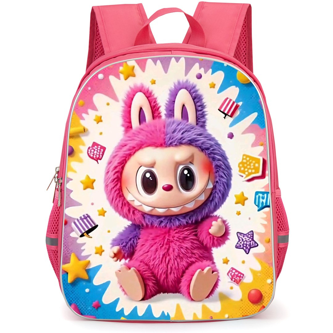 The Monsters Labubu Backpack School Bag StudentPack - Paint Splash Star Portrait