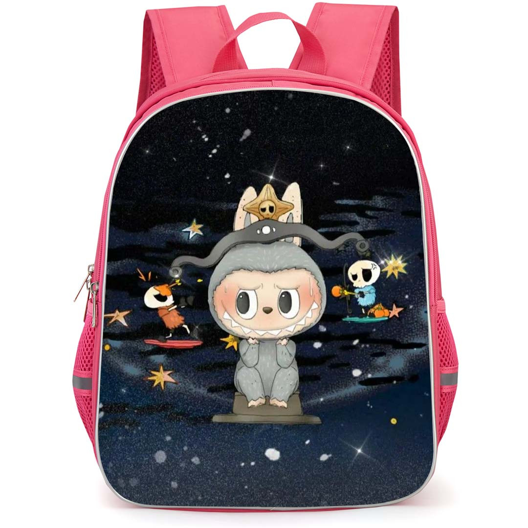 The Monsters Labubu Pop Mart Backpack StudentPack - The Monsters Labubu On Starry Night Poster