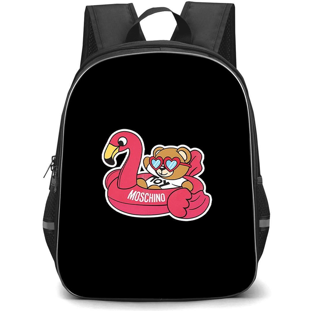 Moschino Backpack School Bag StudentPack - Moschino Pink Flamingo Teddy Bear Summer Aesthetic Sticker