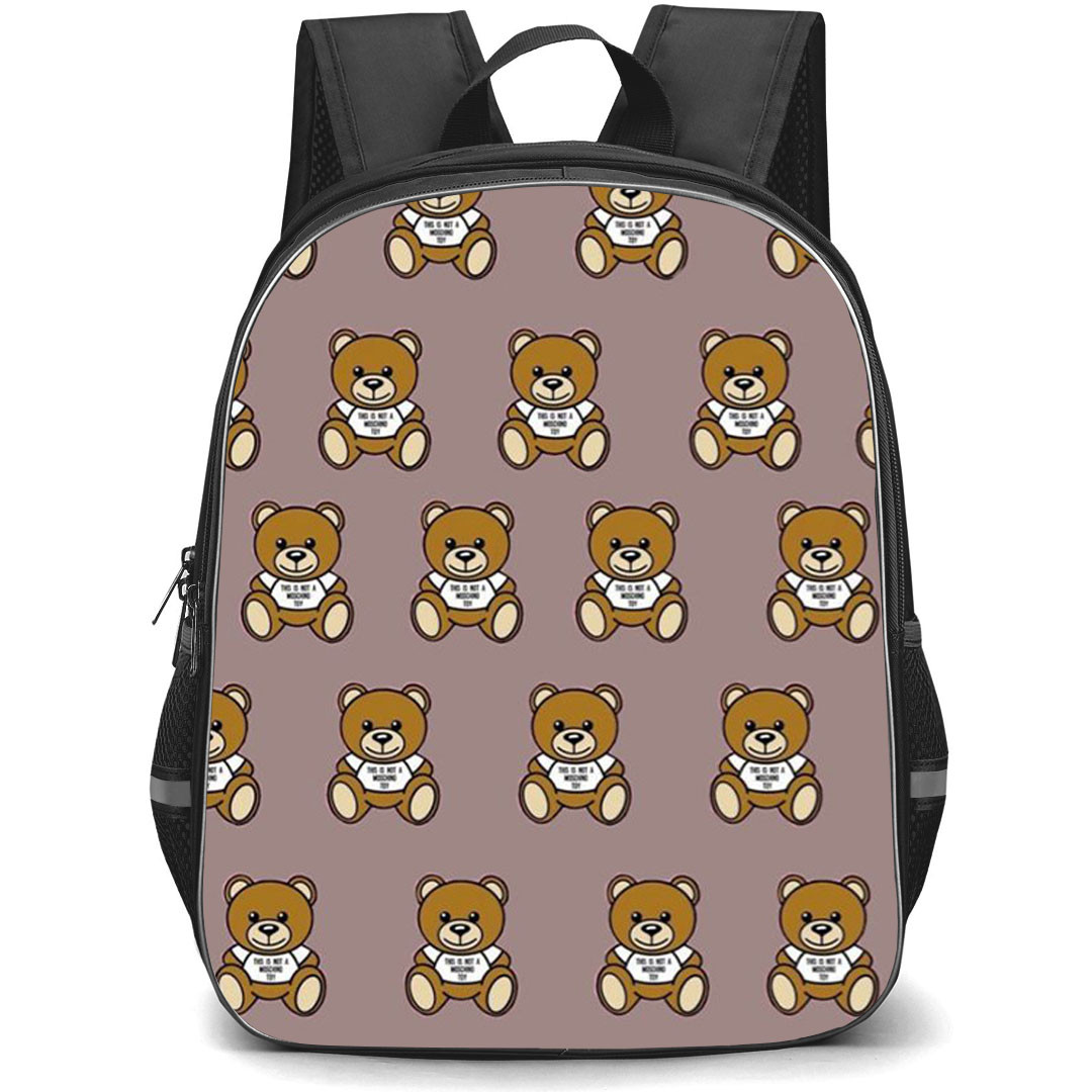 Moschino Backpack School Bag StudentPack - Moschino Repeating Teddy Bear Pattern Aesthetic Poster