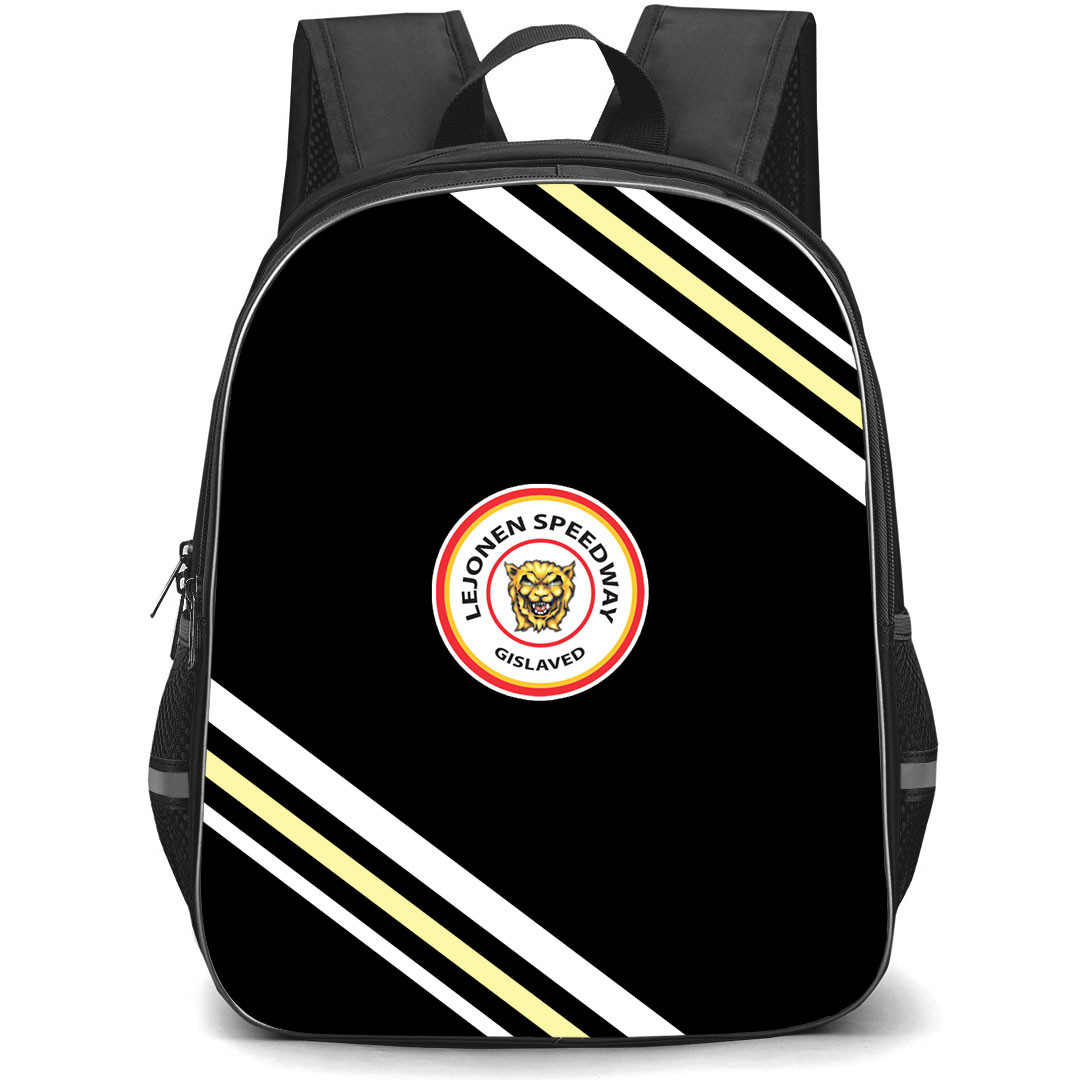 Lejonen Backpack School Bag StudentPack - Lejonen Large Logo With Stripe