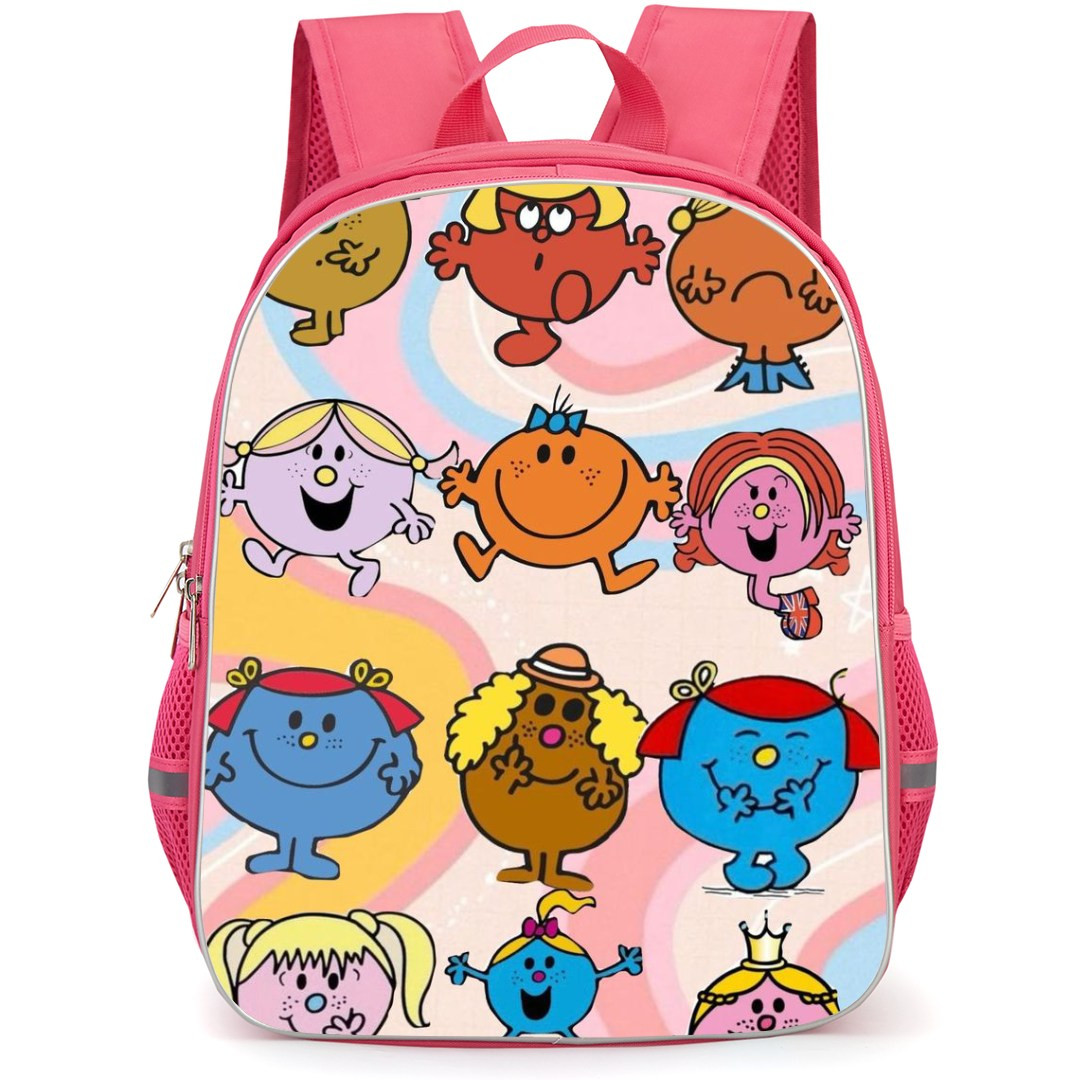 Mr Men Little Miss Backpack StudentPack - Mr Men Little Miss Characters Colorful Illustration Art Poster