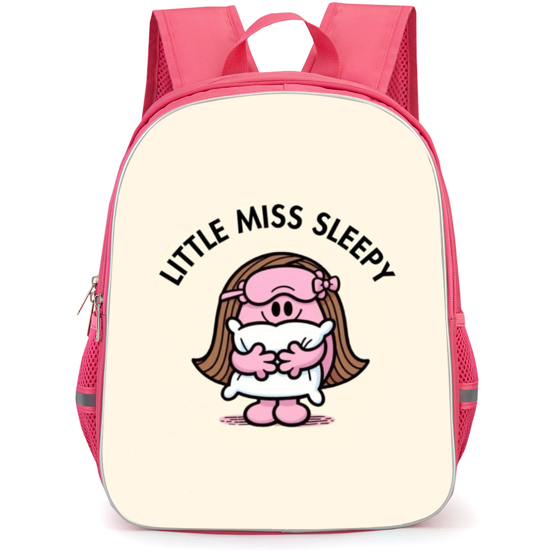Mr Men Little Miss Sleepy Backpack StudentPack - Mr Men Little Miss Sleepy Illustration Art On Beige Background