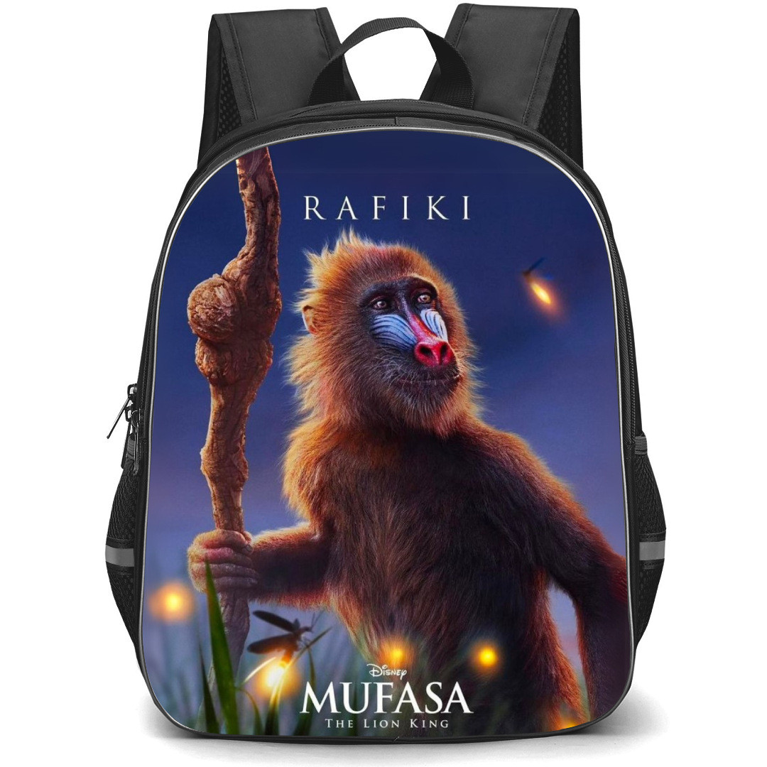 Mufasa the Lion King Rafiki Backpack StudentPack - Rafiki Holding Stick Poster Art
