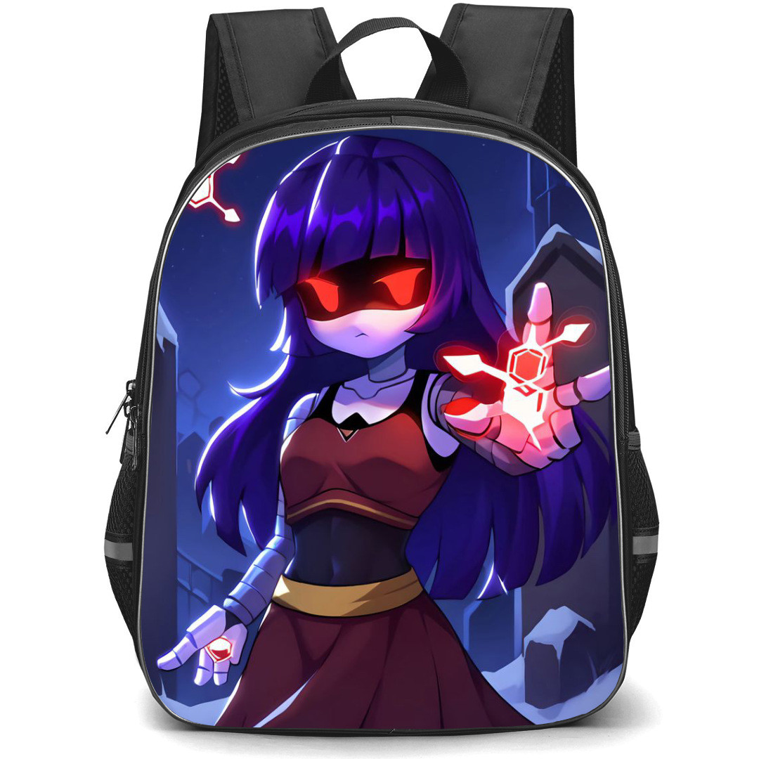 Murder Drones Doll Backpack StudentPack - Doll Showing Mechanical Hand Illustration Art