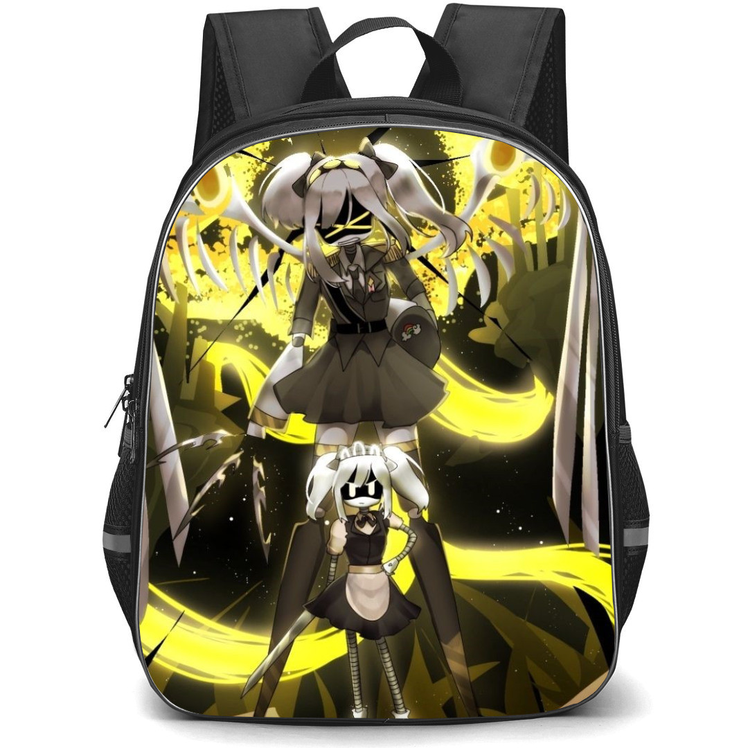 Murder Drones J Backpack StudentPack - J Serial Destination Yellow Neon Effect Poster