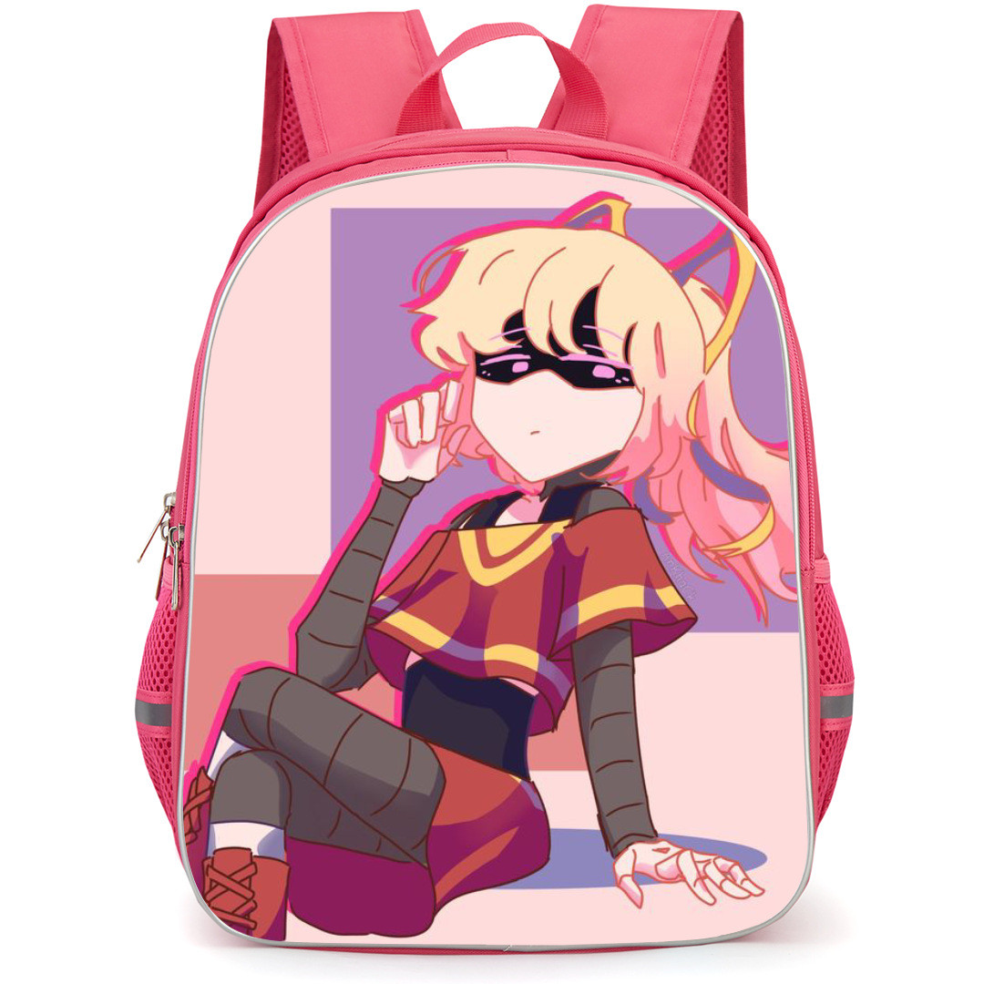 Murder Drones Lizzy Backpack StudentPack - Lizzy Pink Eyes And Cat Ears Illustration Sticker