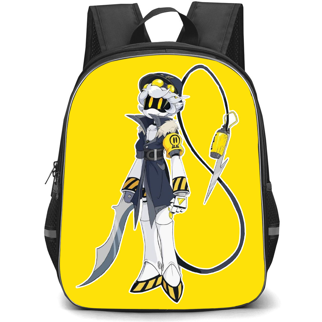 Murder Drones N Backpack StudentPack - N Holding Scissor Blades Standing On Gray Background