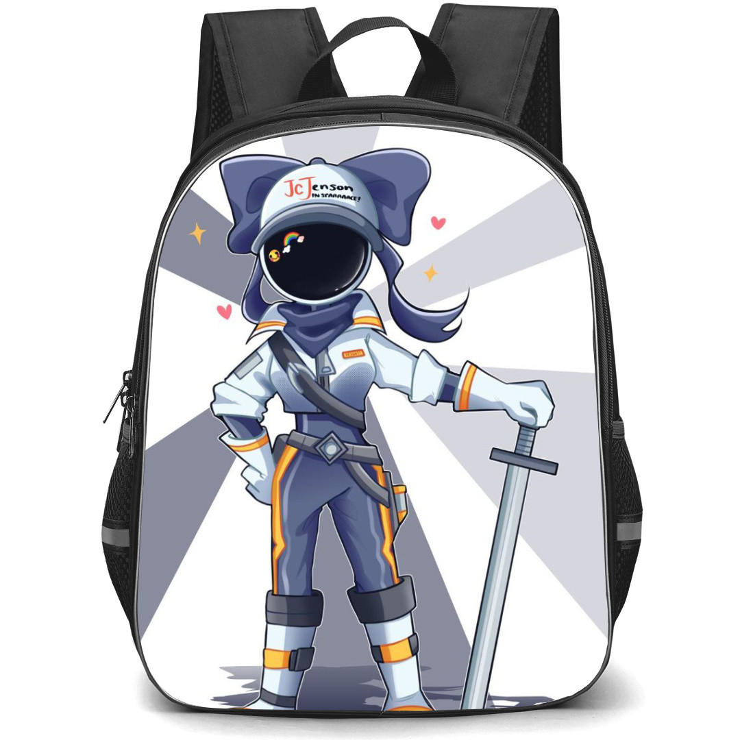 Murder Drones Tessa Elliot Backpack StudentPack - Tessa Elliot Standing With Sword Illustration Art Poster