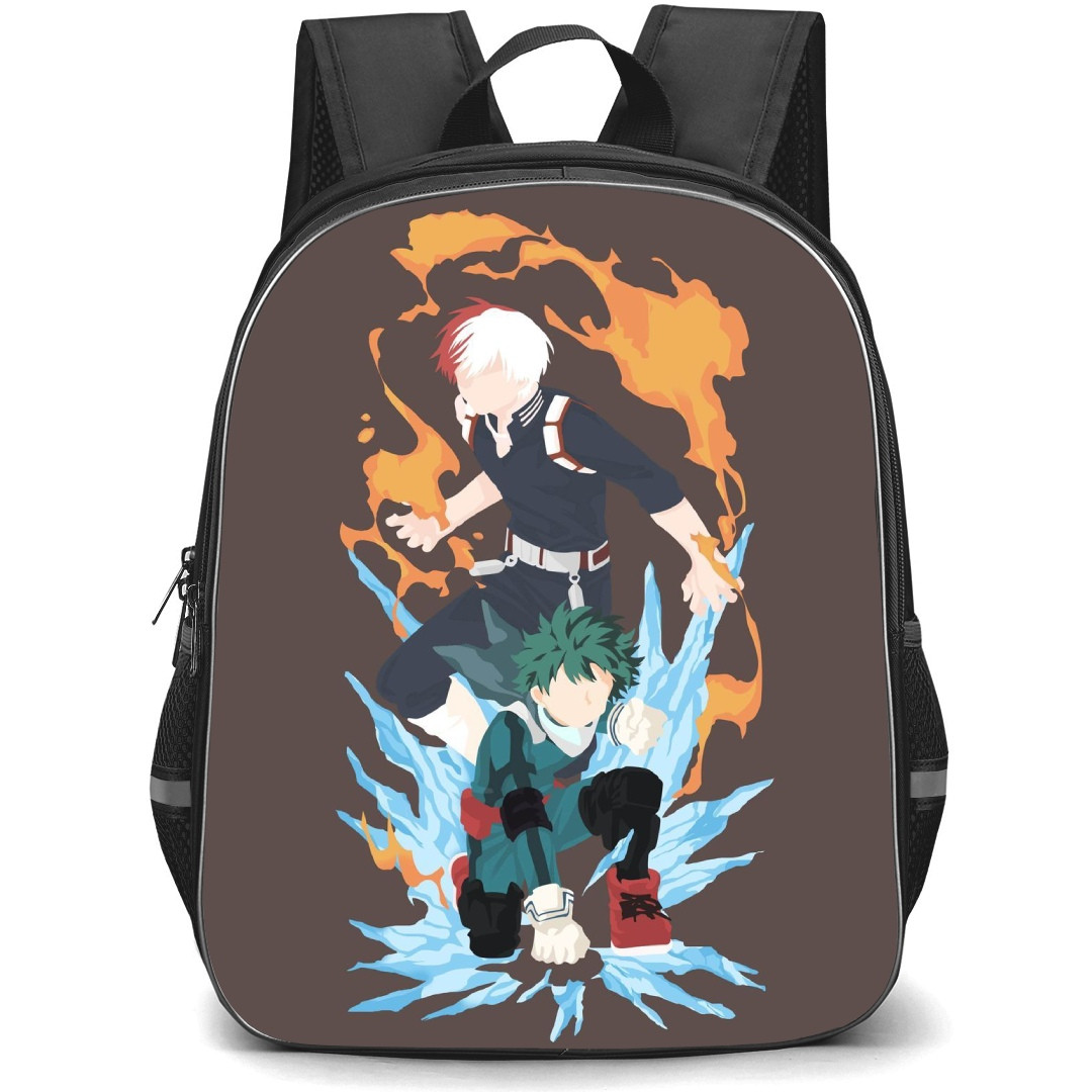 My Hero Academia Backpack StudentPack - Izuku Midoriya And Shoto Todoroki Attack Mode Minimalist