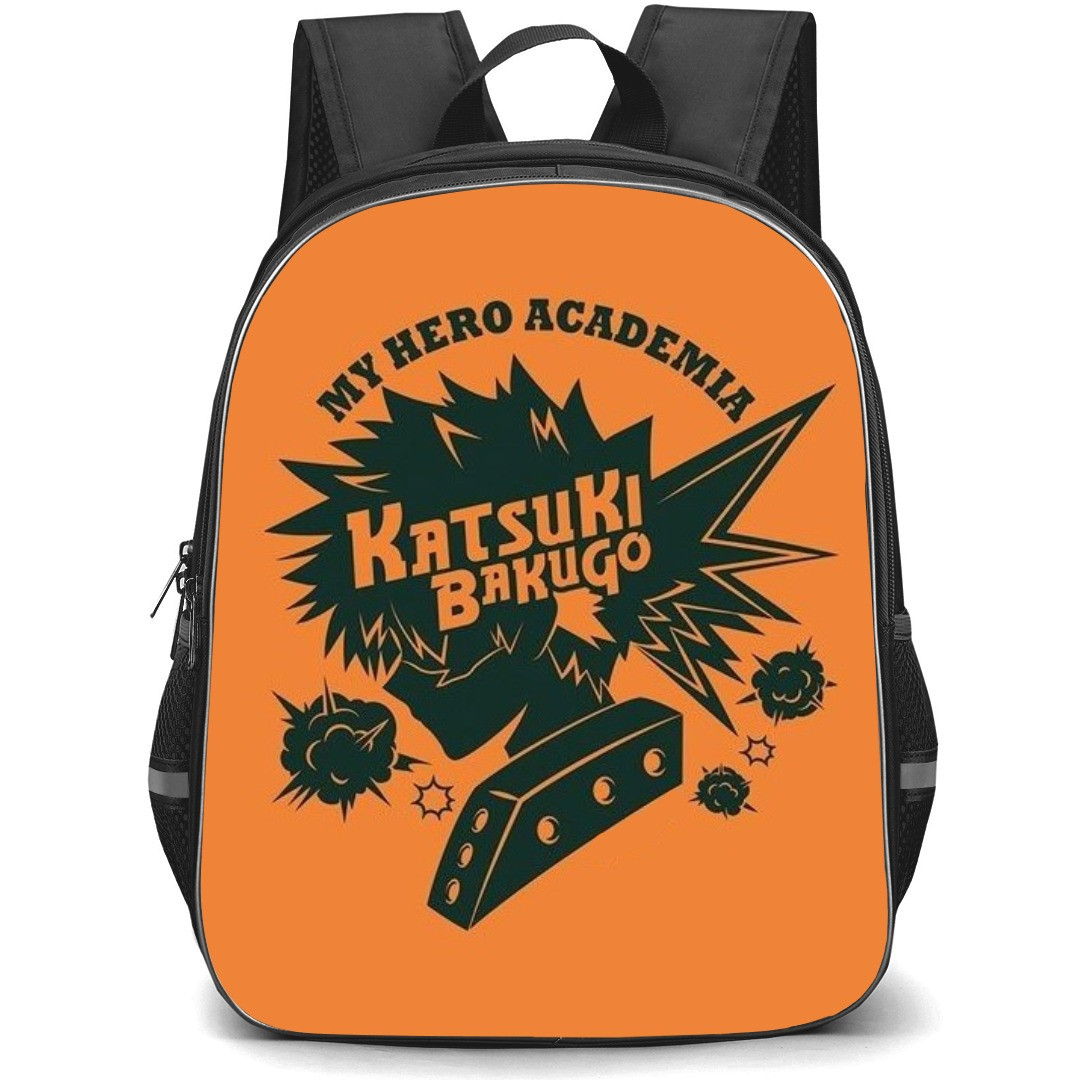 My Hero Academia Katsuki Bakugo Backpack StudentPack - Katsuki Bakugo Side Portrait Silhouette