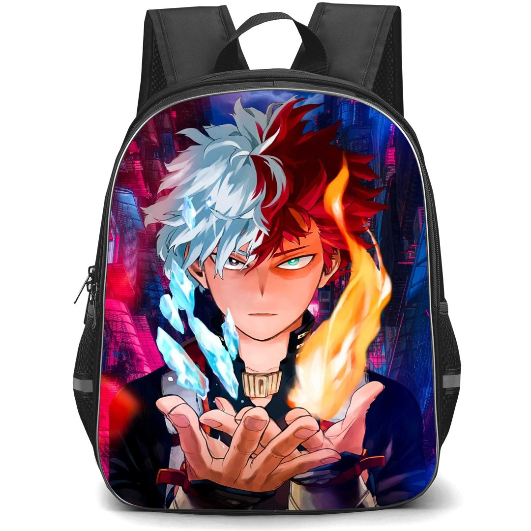 My Hero Academia Shoto Todoroki Backpack StudentPack - Shoto Todoroki Half Cold Half Hot