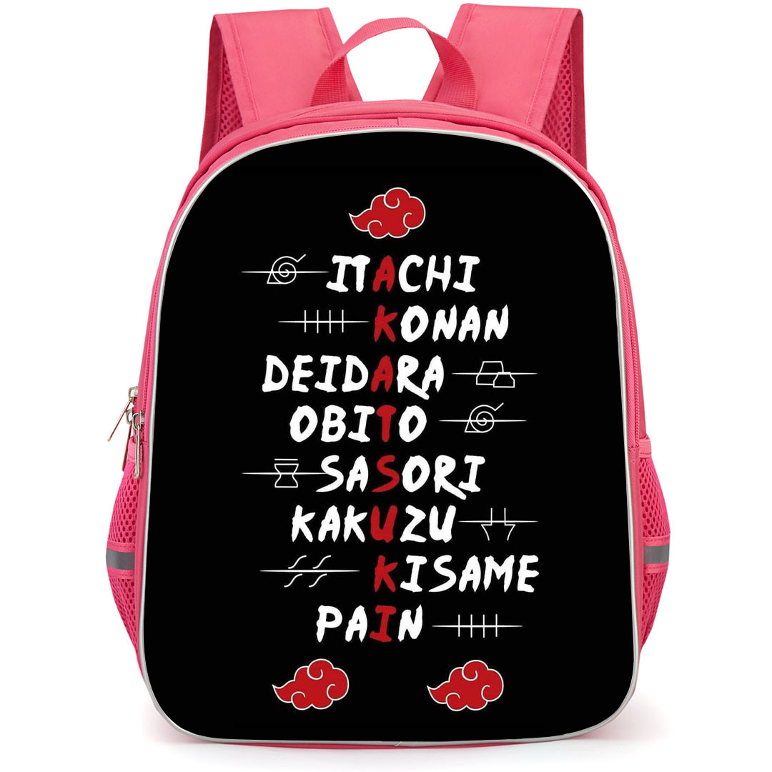 Naruto Backpack StudentPack - Akatsuki Members Name