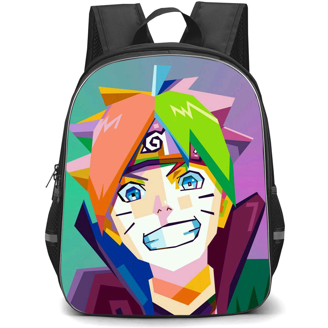 Naruto Boruto Uzumaki Backpack StudentPack - Boruto Uzumaki Portrait Wpap Popart