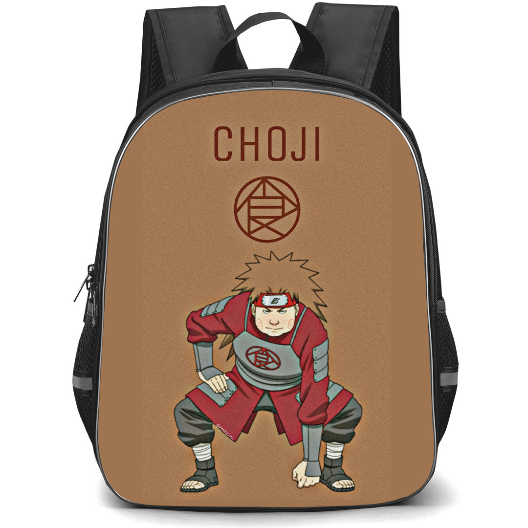 Naruto Choji Akimichi Backpack StudentPack - Choji Akimichi Portrait On Brown Background