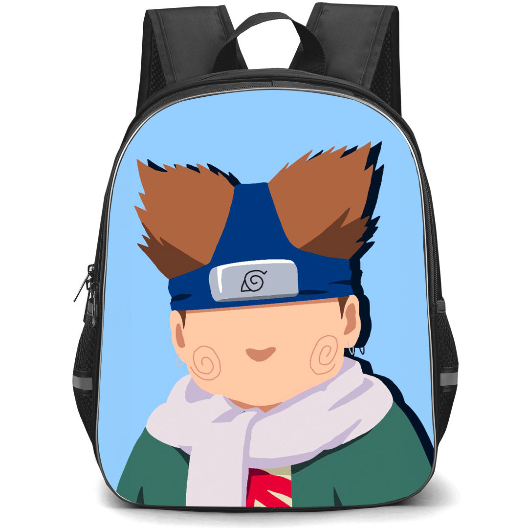 Naruto Choji Akimichi Backpack StudentPack - Choji Akimichi Portrait Minimalist On Blue Background