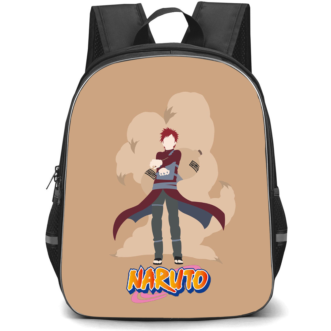 Naruto Gaara Backpack StudentPack - Gaara Attack Mode Minimalist On Beige Background