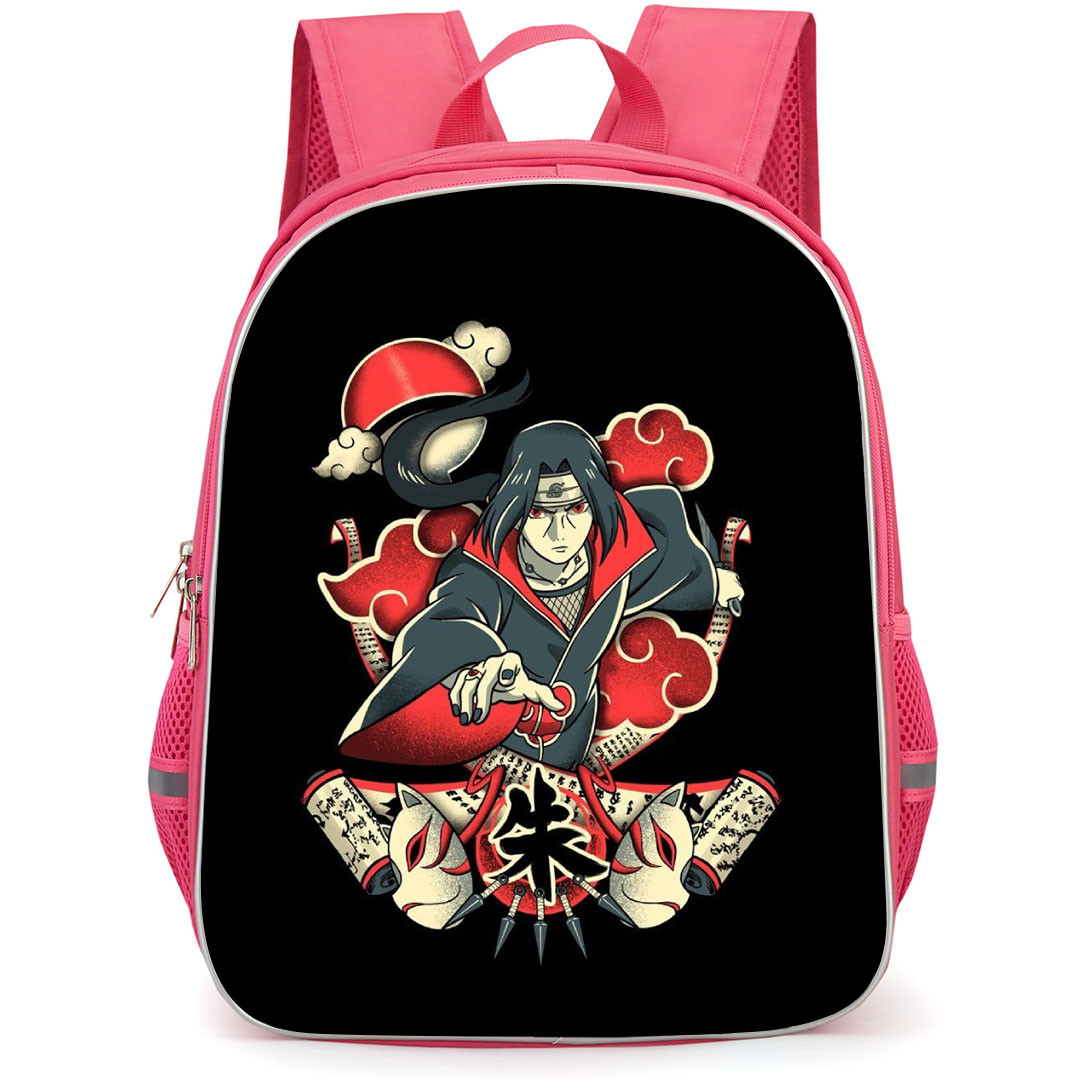 Naruto Itachi Uchiha Backpack StudentPack - Itachi Uchiha Illustration On Black Background