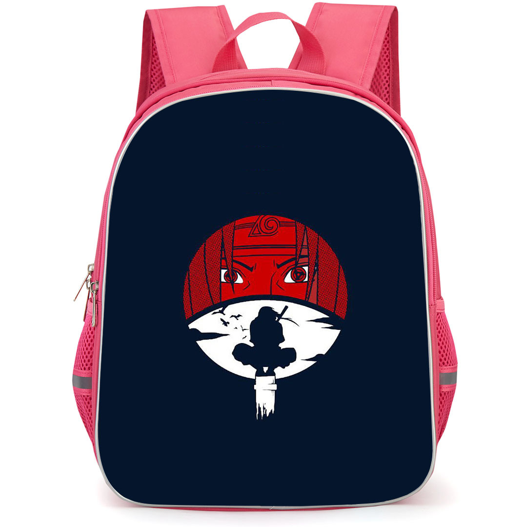 Naruto Itachi Uchiha Backpack StudentPack - Itachi Uchiha Silhouette On Navy Background