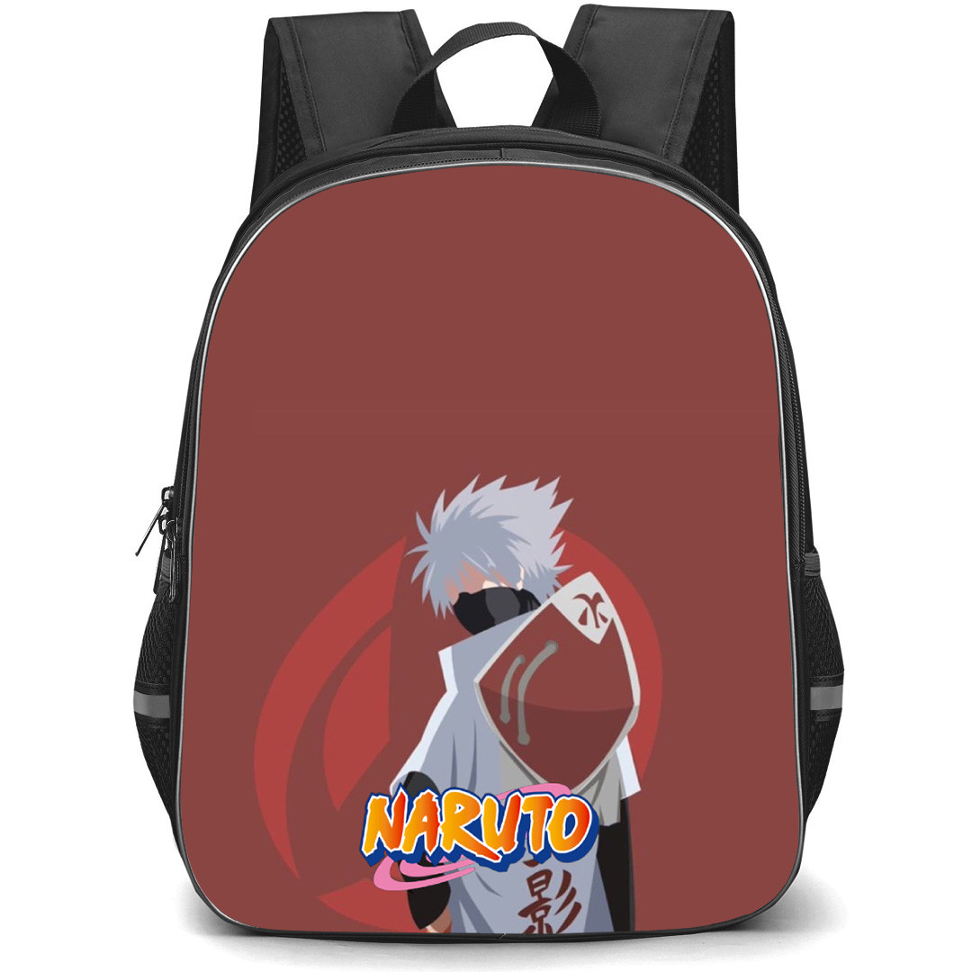 Naruto Kakashi Hatake Backpack StudentPack - Kakashi Hatake Hokage Minimalist On Red Background