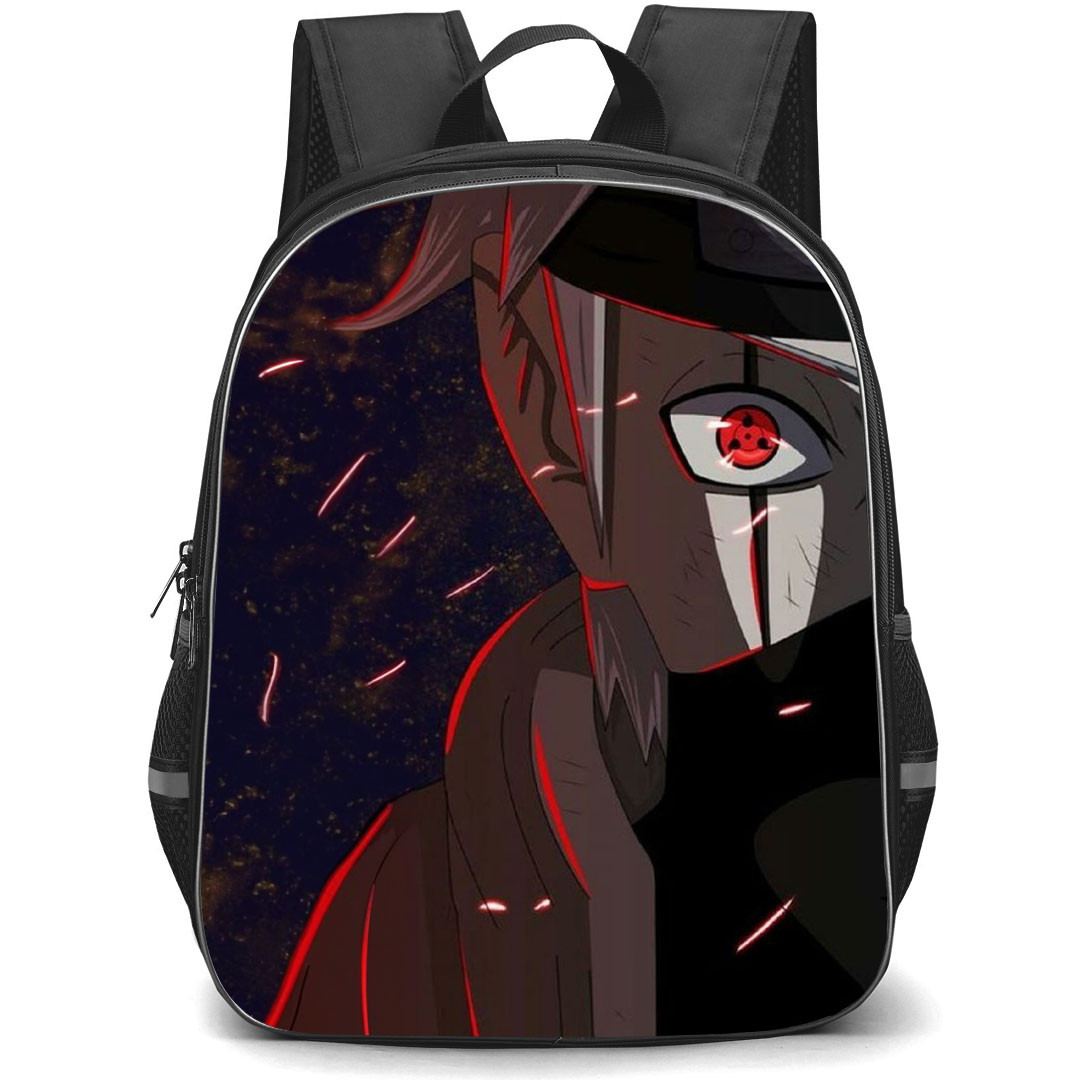 Naruto Kakashi Hatake Backpack StudentPack - Kakashi Hatake Sharingan Half Portrait