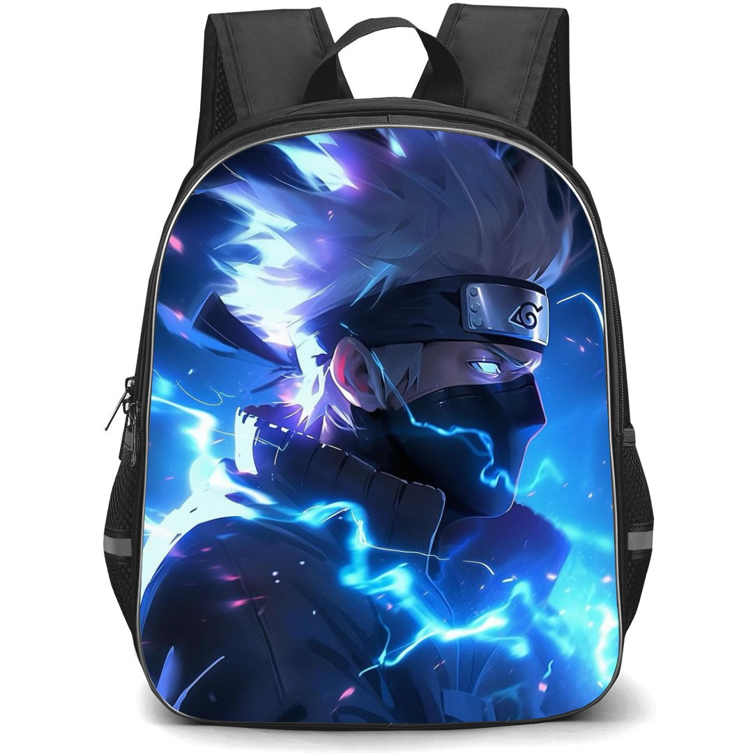 Naruto Phone Kakashi Case For iPhone And Samsung Galaxy Devices - Kakashi Side Portrait Blue Lightning Background