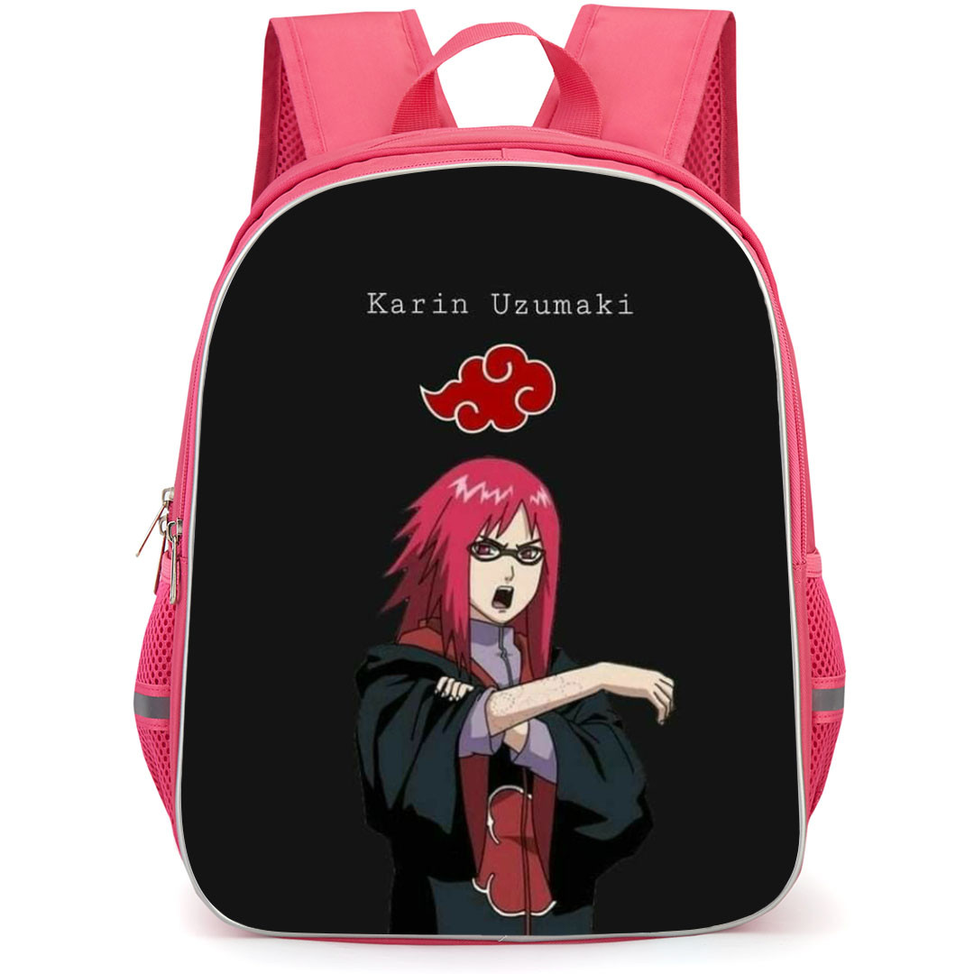 Naruto Karin Backpack StudentPack - Karin Portrait On Black Background