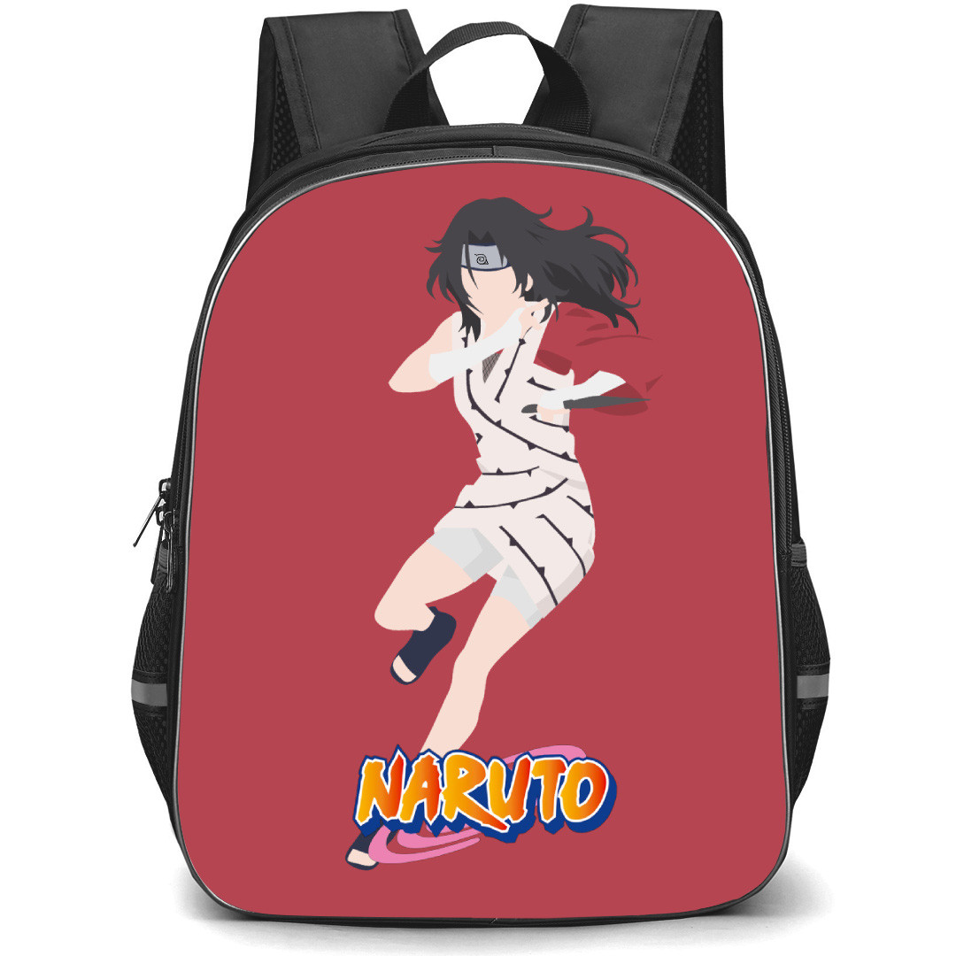 Naruto Kurenai Yuhi Backpack StudentPack - Kurenai Yuhi Attack Mode Minimalist On Red Background