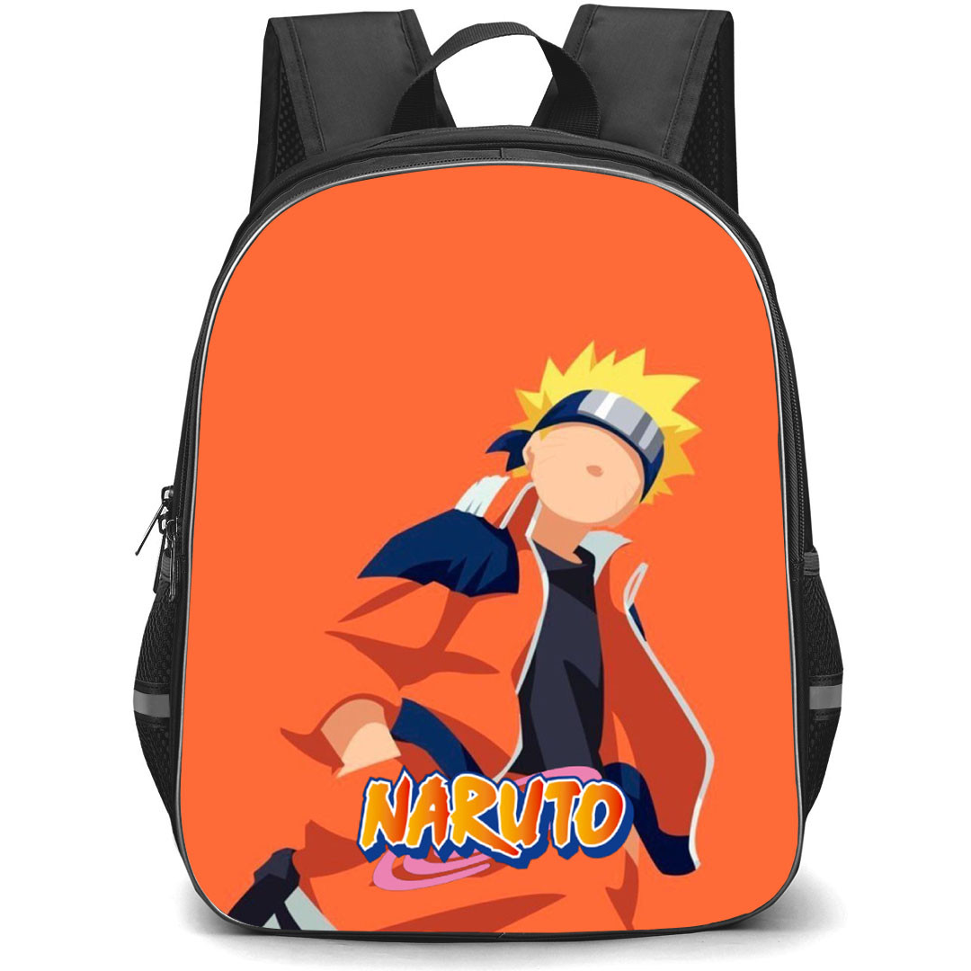 Naruto Uzumaki Backpack StudentPack - Naruto Uzumaki Portrait Minimalist On Orange Background