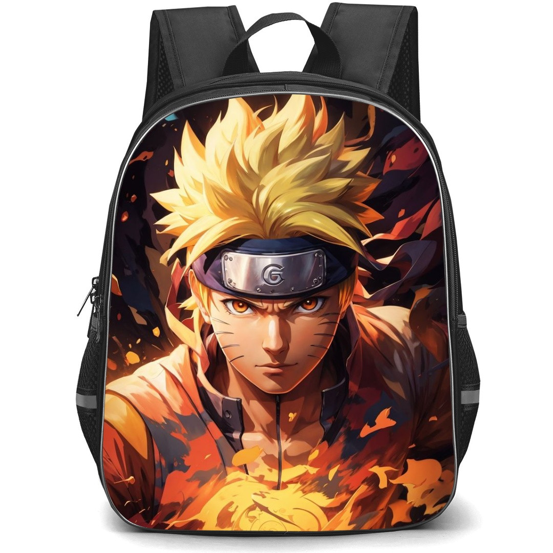 Naruto Uzumaki School Backpack StudentPack - Naruto Portrait Orange Black Background