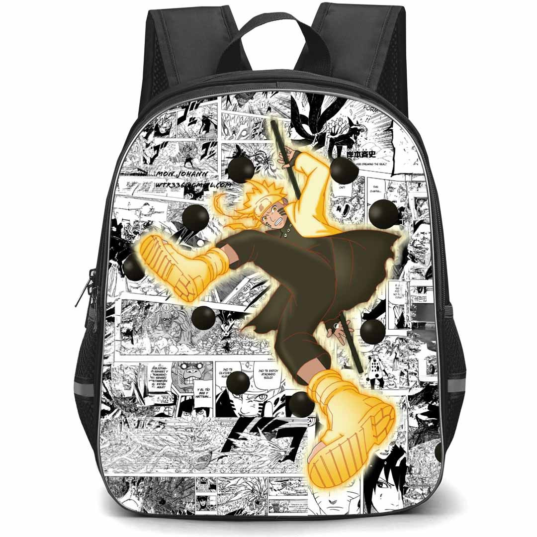 Naruto Uzumaki Backpack StudentPack - Naruto Uzumaki Six Paths Sage Mode On Comic Background