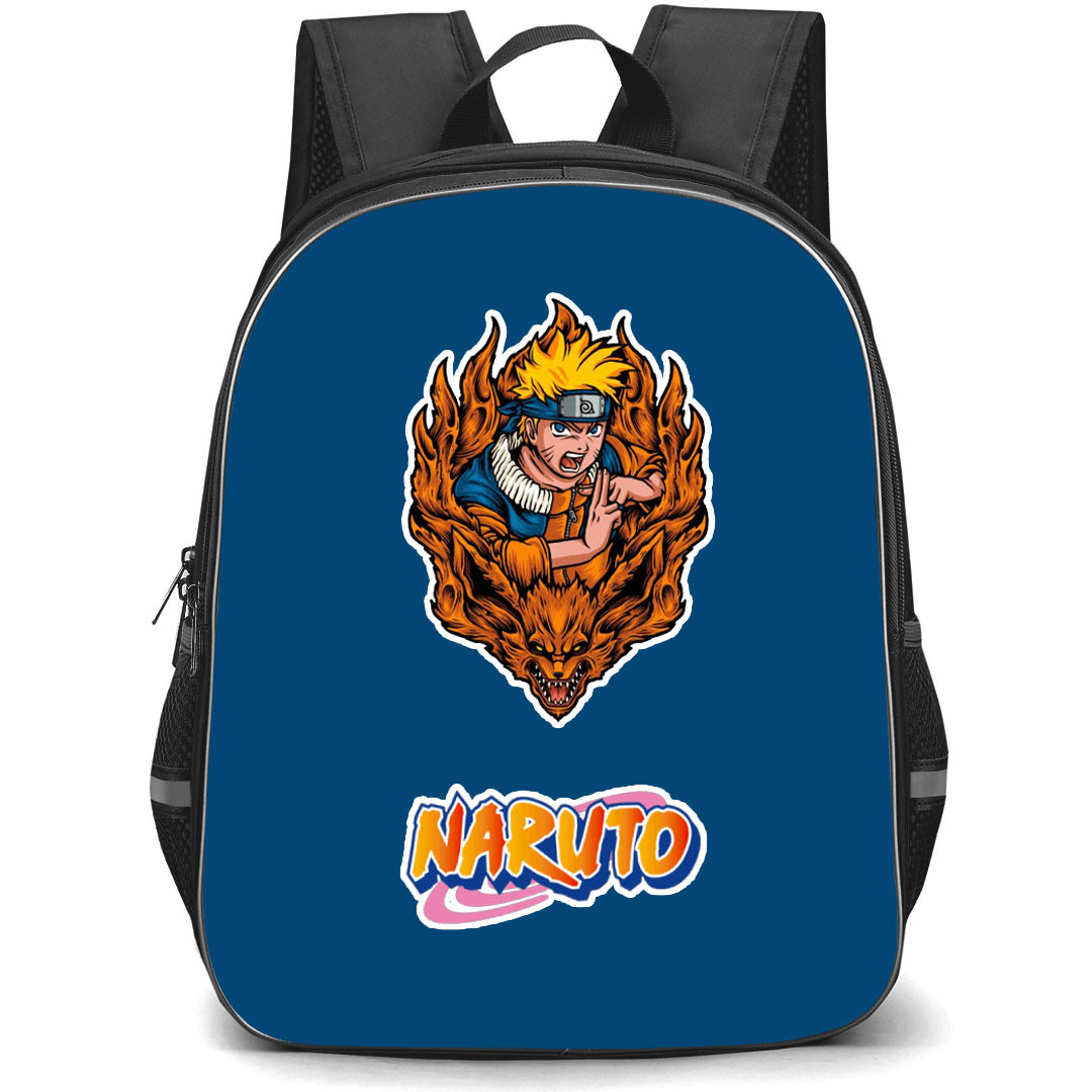 Naruto Uzumaki Backpack StudentPack - Comic Series Naruto Uzumaki Kurama Attack Mode Sticker