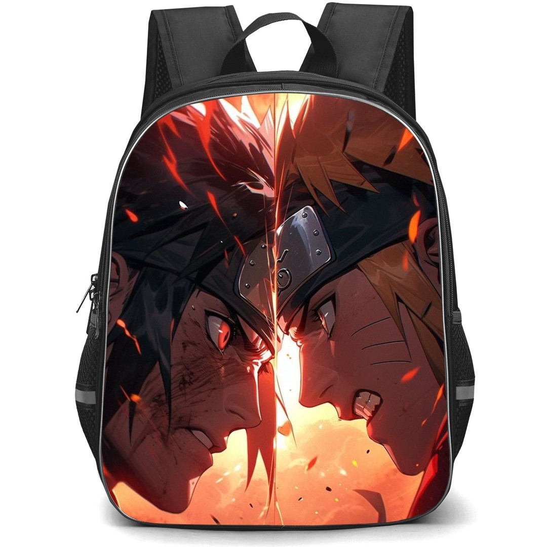 Naruto School Backpack StudentPack - Naruto and Sasuke Face To Face