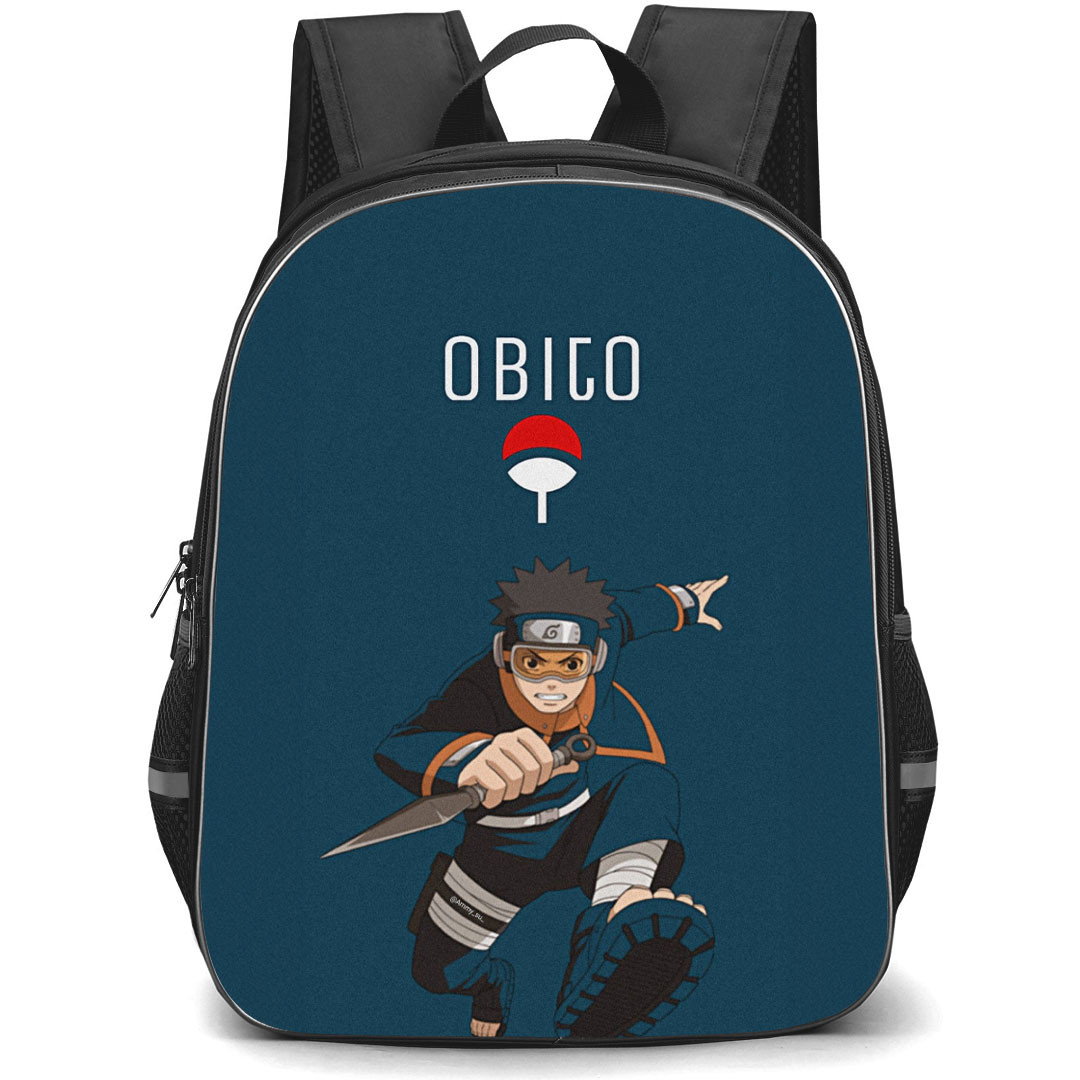 Naruto Obito Uchiha Backpack StudentPack - Obito Uchiha Portrait On Navy Background