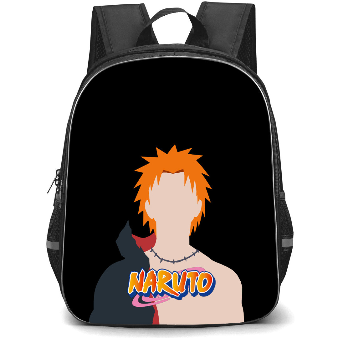 Naruto Pain Backpack StudentPack - Pain Portrait Minimalist On Black Background