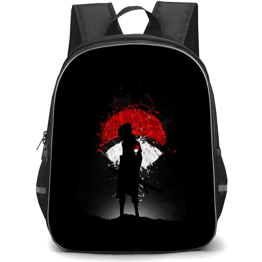 Naruto Sasuke Uchiha Backpack StudentPack - Sasuke Uchiha Back Portrait Silhouette