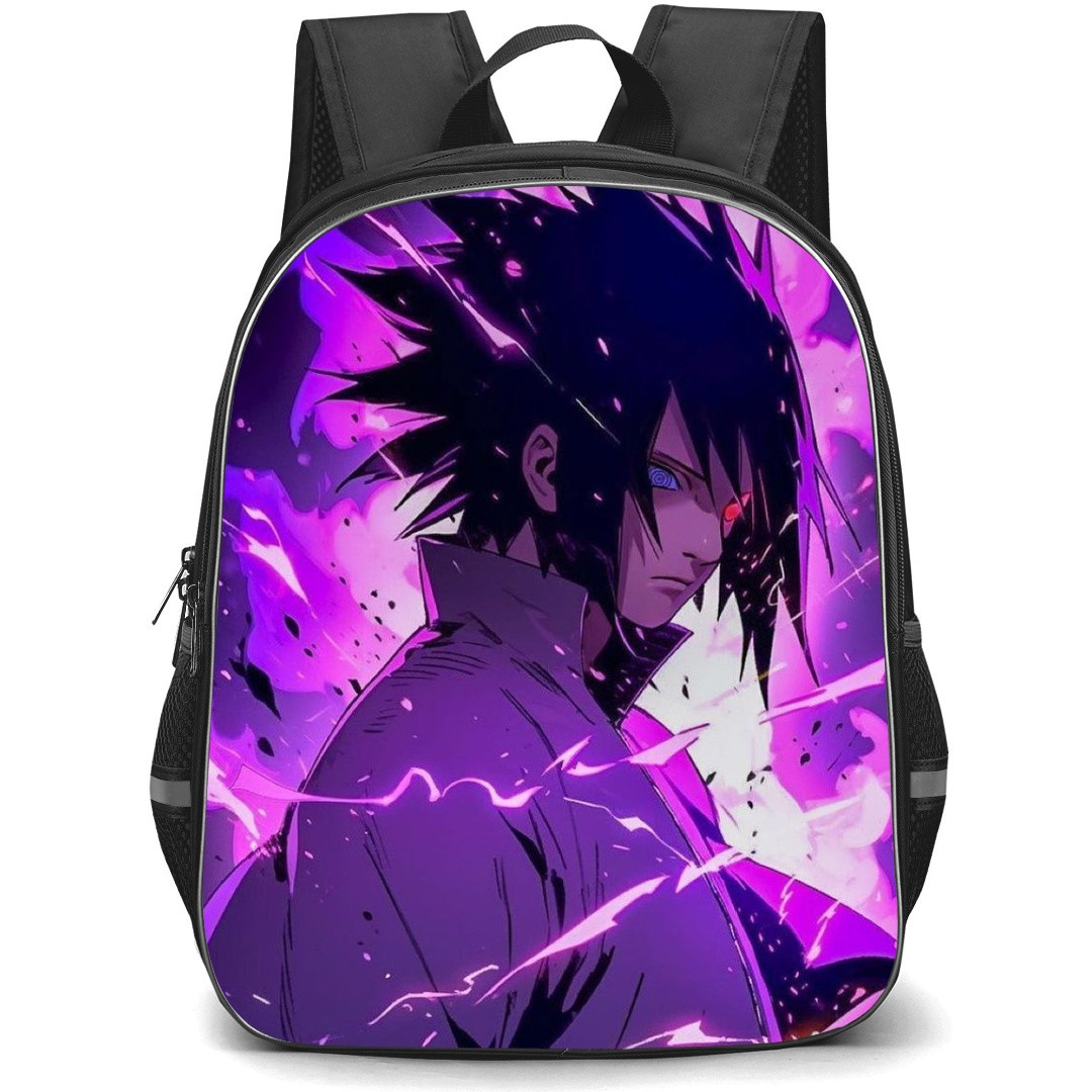 Naruto Phone Sasuke Case For iPhone And Samsung Galaxy Devices - Sasuke Side Portrait Violet Background
