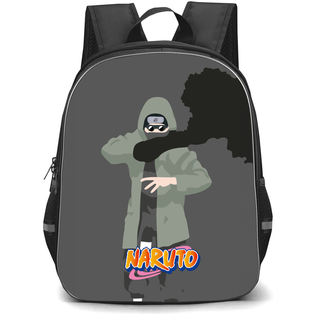 Naruto Shino Aburame Backpack StudentPack - Shino Aburame Attack Mode Minimalist On Grey Background