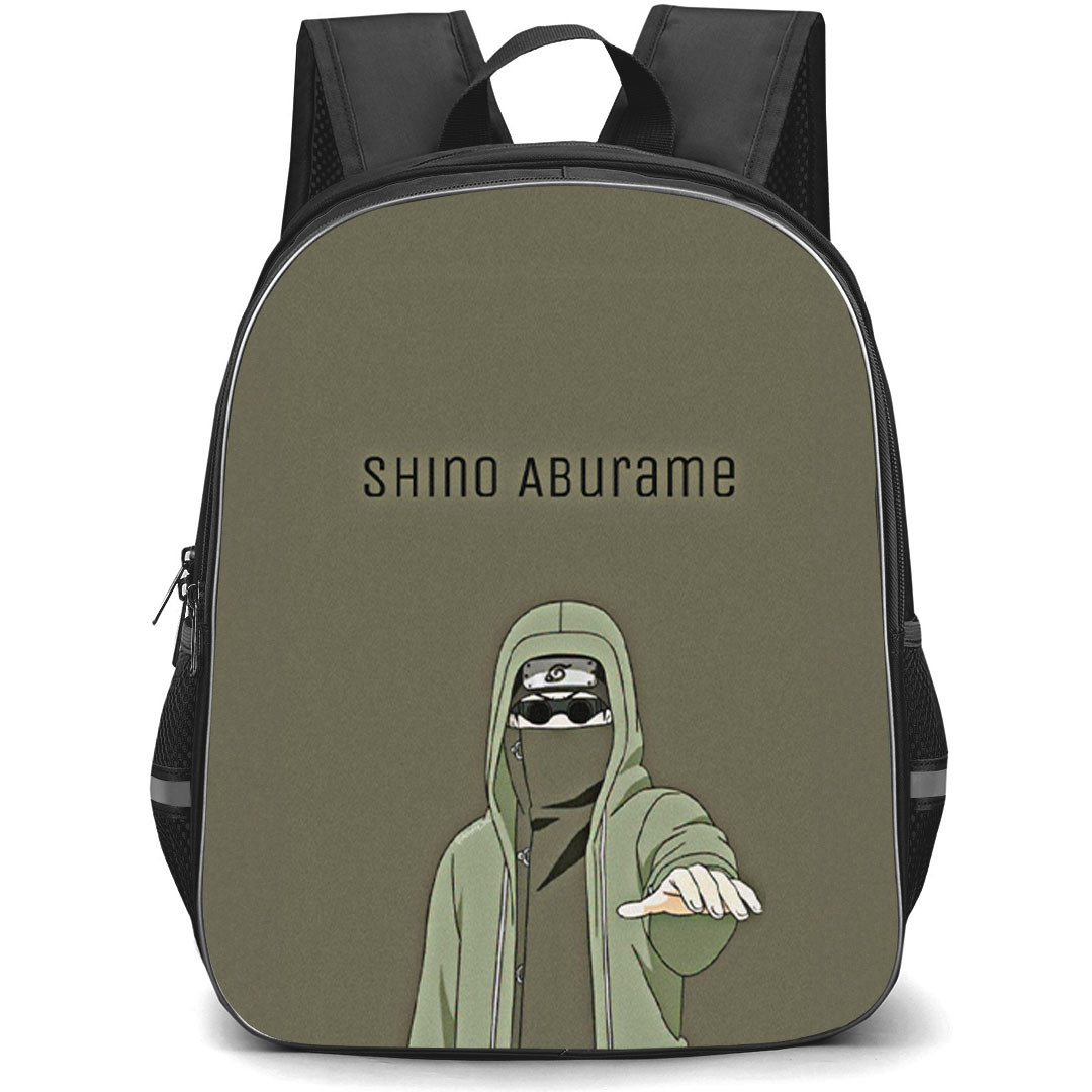 Naruto Shino Aburame Backpack StudentPack - Shino Aburame Portrait On Olive Background