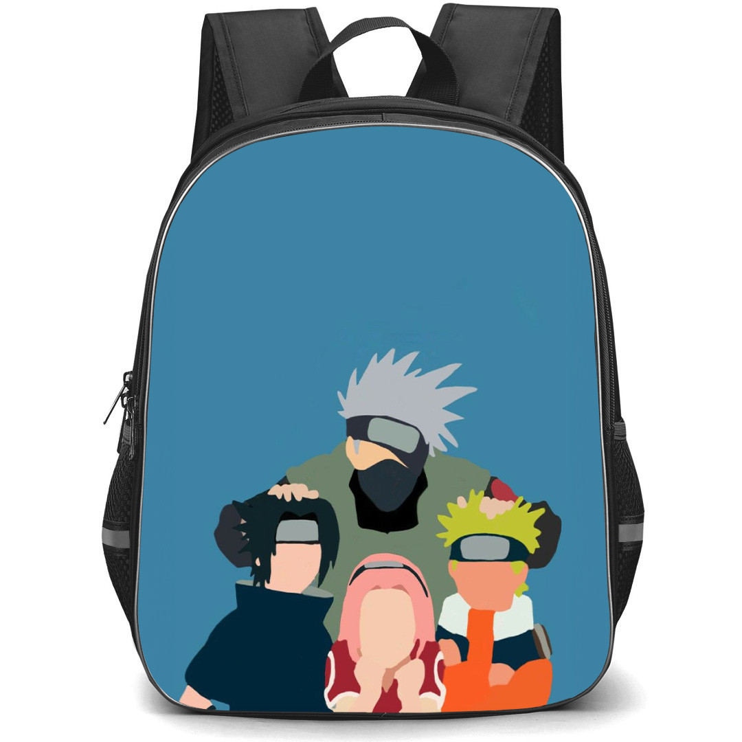 Naruto Backpack StudentPack - Team Kakashi Minimalist On Blue Background