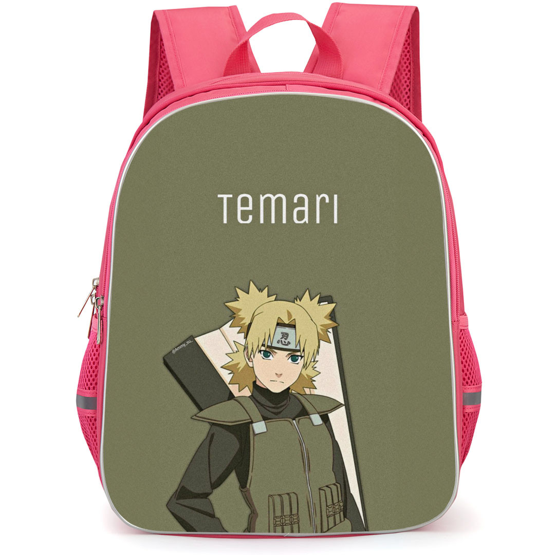 Naruto Temari Backpack StudentPack - Temari Portrait On Olive Background